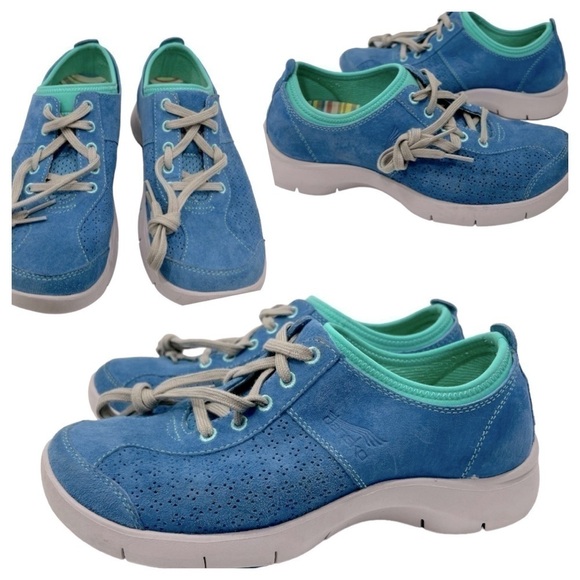 DANSKO Elise Light Blue Suede Comfort Sneakers Shoes size 37 US 6.5-7 - Picture 1 of 10